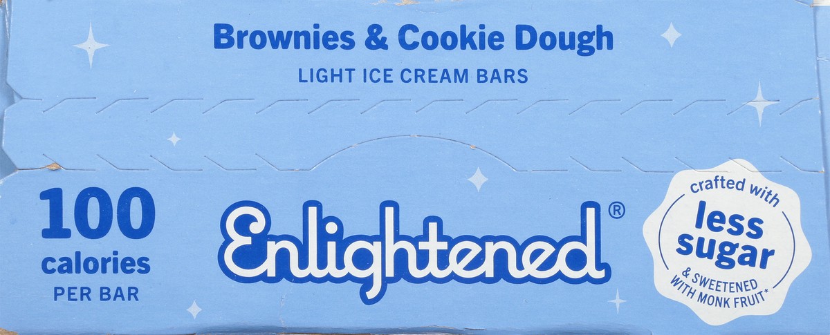 slide 3 of 9, Enlightened Light Brownies & Cookie Dough Ice Cream Bars 4 - 3.75 fl oz Bars, 4 ct