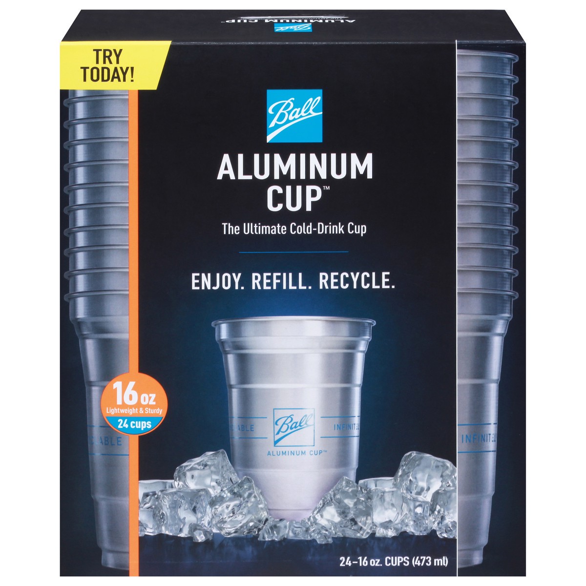 slide 1 of 9, Ball 16 Ounce Aluminum Cup 24 ea, 24 ct