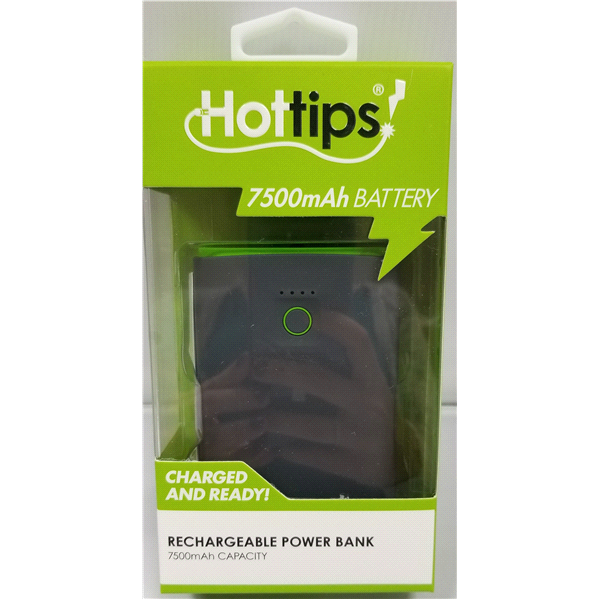 slide 1 of 1, Hottips! 7800mAh Recharable Powerbank, 1 ct