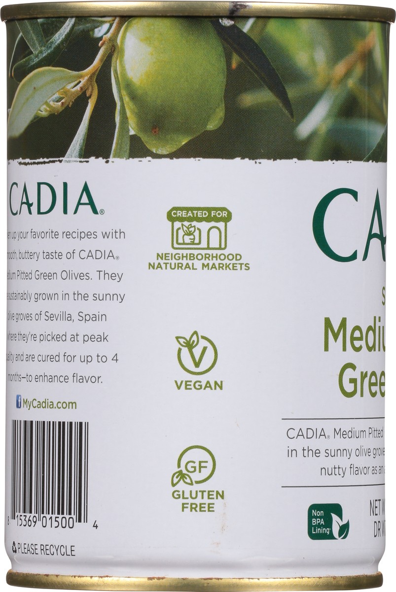 slide 10 of 12, Cadia Medium Pitted Spanish Green Olives 14 oz, 14 oz