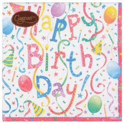 Caspari Triple-Ply Happy Birthday Napkins 20 ea