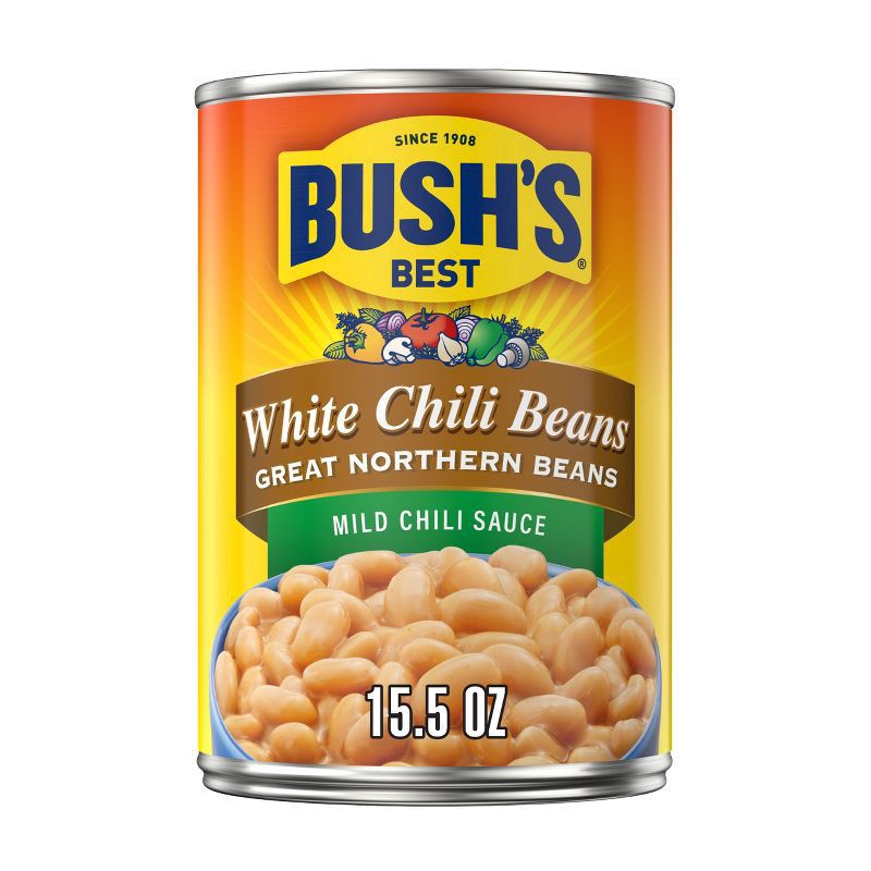 slide 1 of 1, Bush's Great Northern Beans in Mild White Chili Sauce - 15.5oz, 15.5 oz