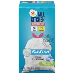 Giant Odor Control Kitchen Drawstring Tall Fresh Scent 13 Gallon