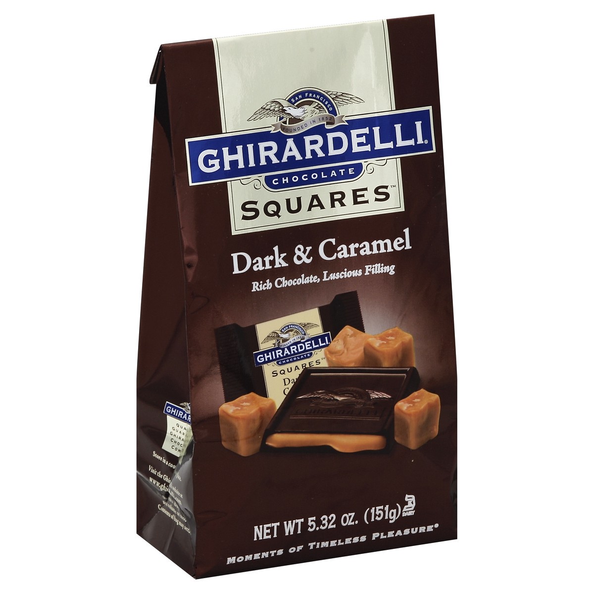 slide 5 of 5, Ghirardelli Dark Chocolate & Caramel Squares, 5.32 oz