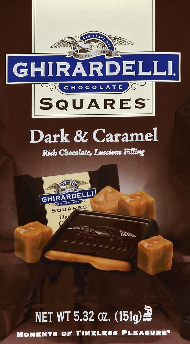 slide 1 of 5, Ghirardelli Dark Chocolate & Caramel Squares, 5.32 oz