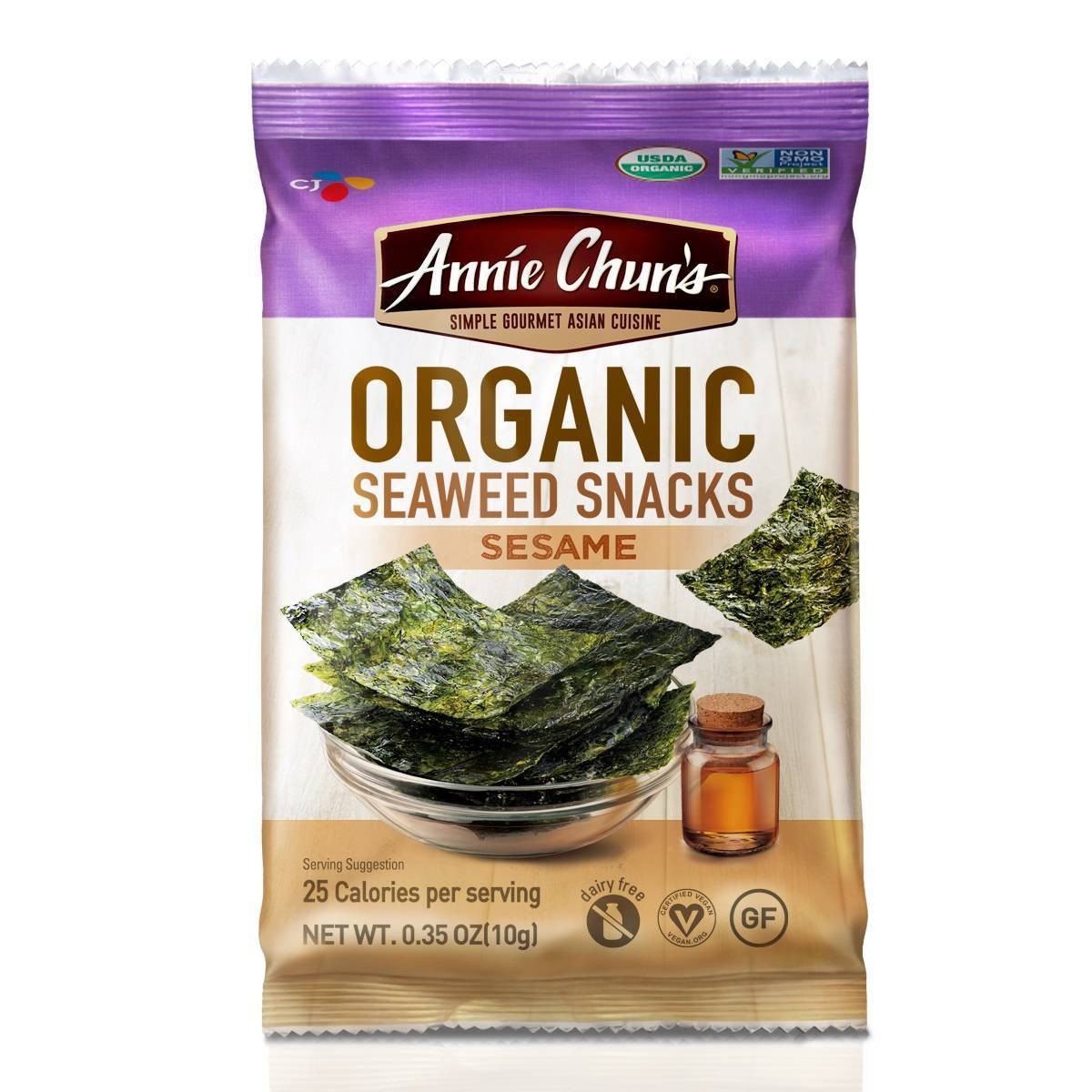 slide 1 of 4, Annie Chun's Sesame Seaweed Chips, 0.35 oz