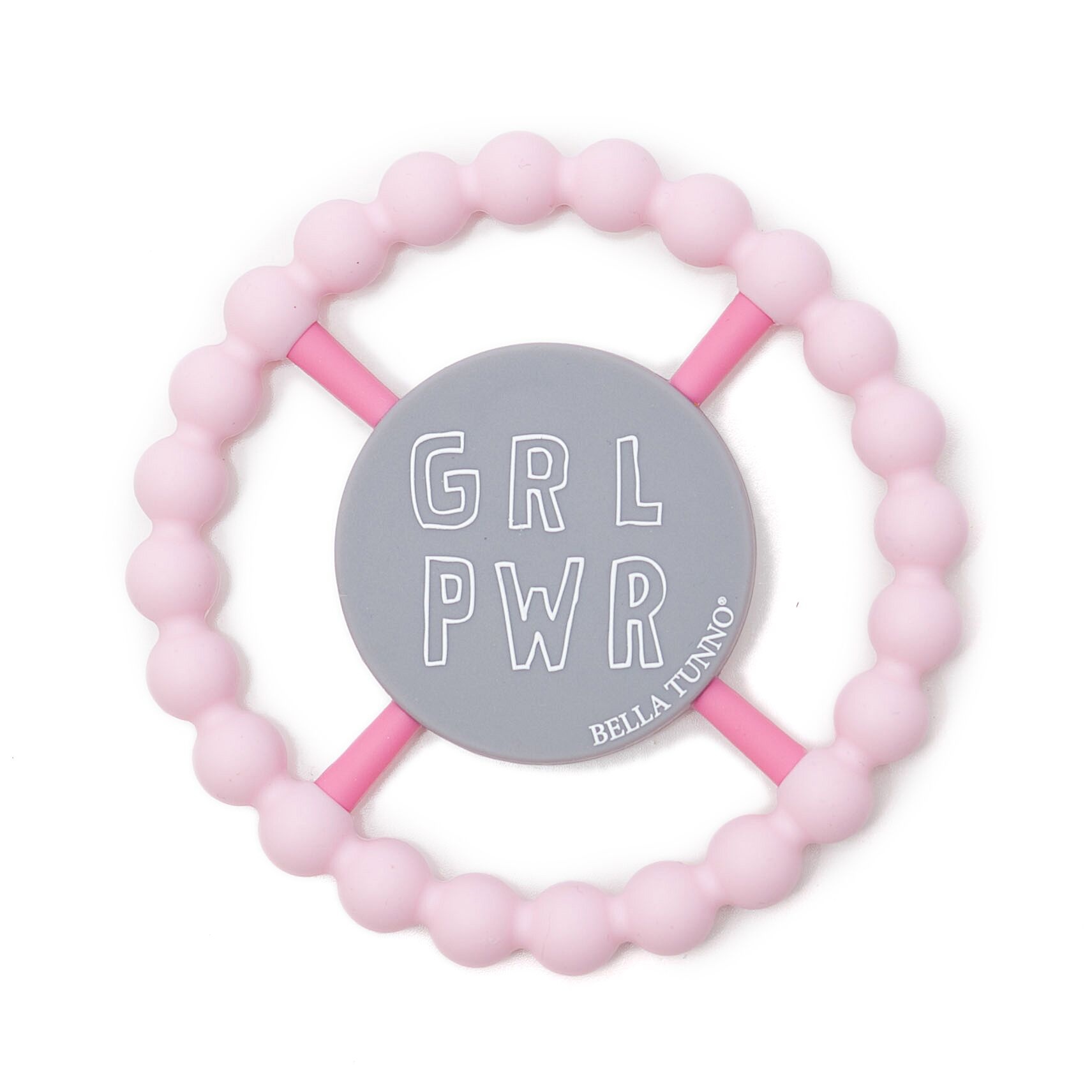 slide 1 of 1, Bella Tunno Light Pink Girl Power Teether, 1 ct