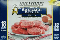 Williams Mild Country Sausage Patties