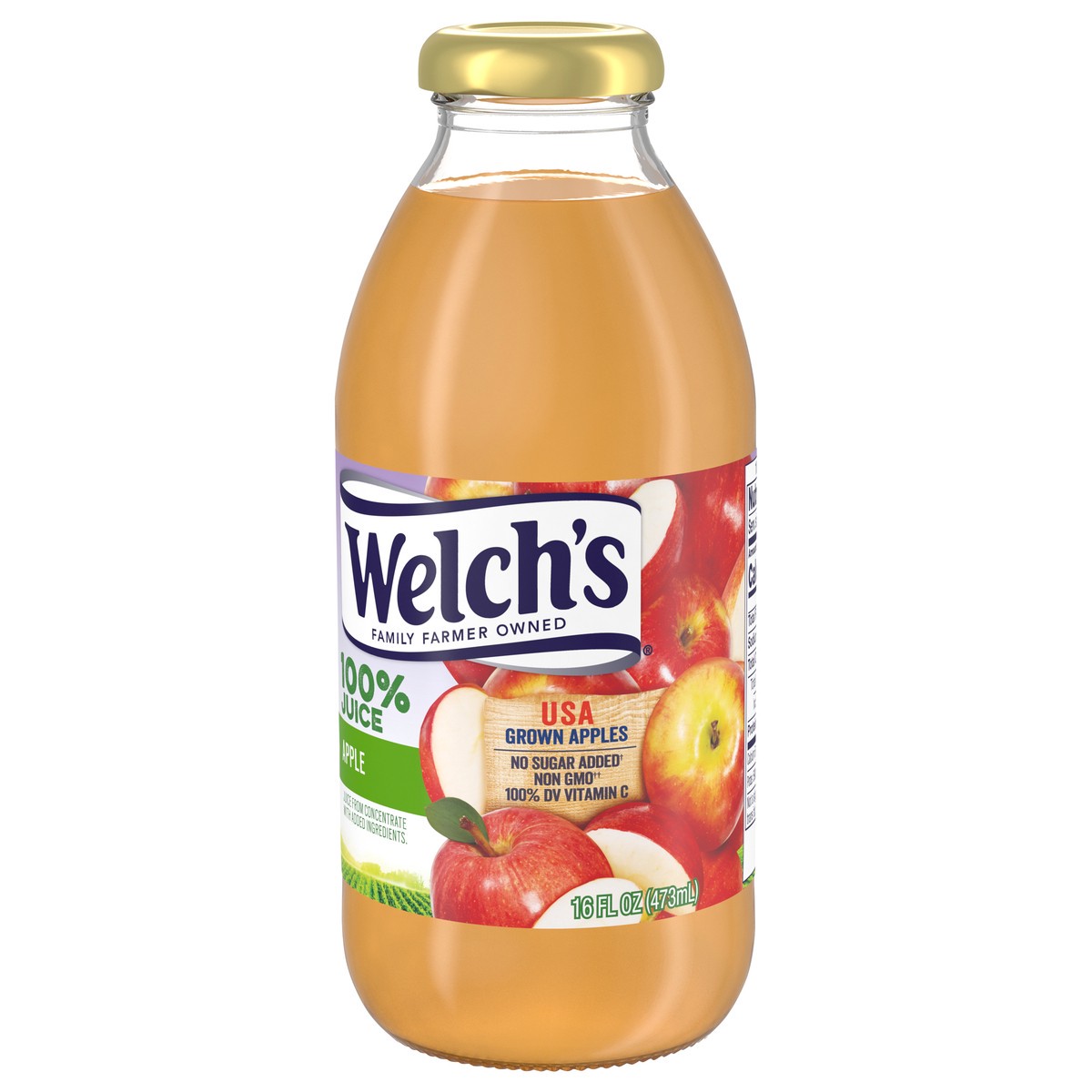 slide 3 of 5, Welch's 100% Apple Juice, 16 fl oz On-the-Go Bottle, 16 fl oz