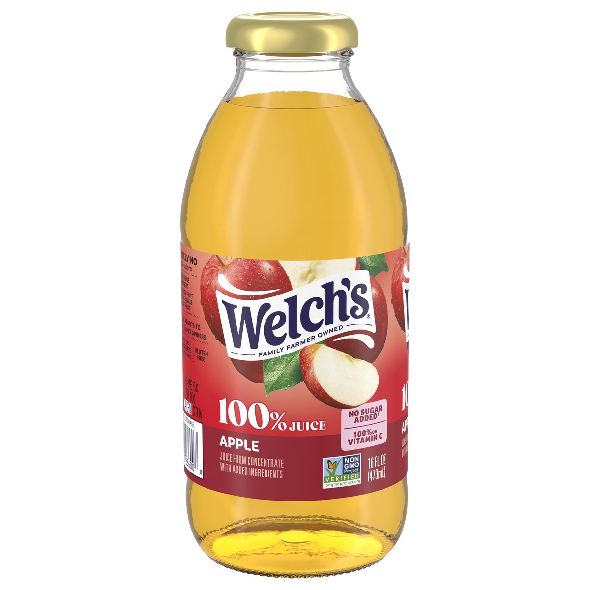 slide 1 of 5, Welch's 100% Apple Juice, 16 fl oz On-the-Go Bottle, 16 fl oz