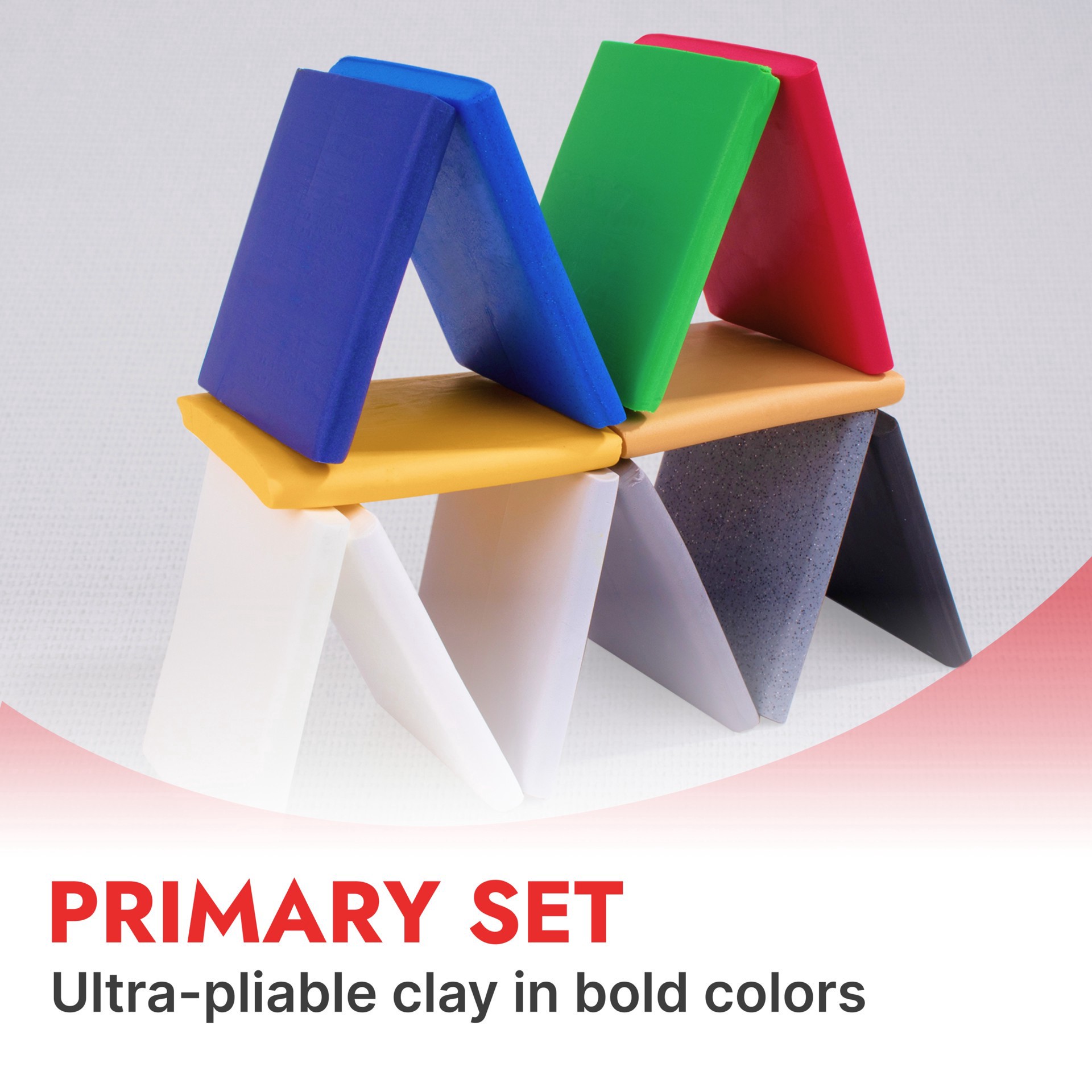slide 4 of 8, Das Smart Primary Polymer Clay Set, 1 oz each