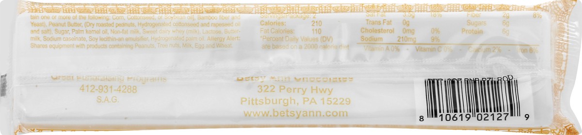 slide 3 of 9, Betsy Ann Pretzel Rods 3 oz, 3 oz