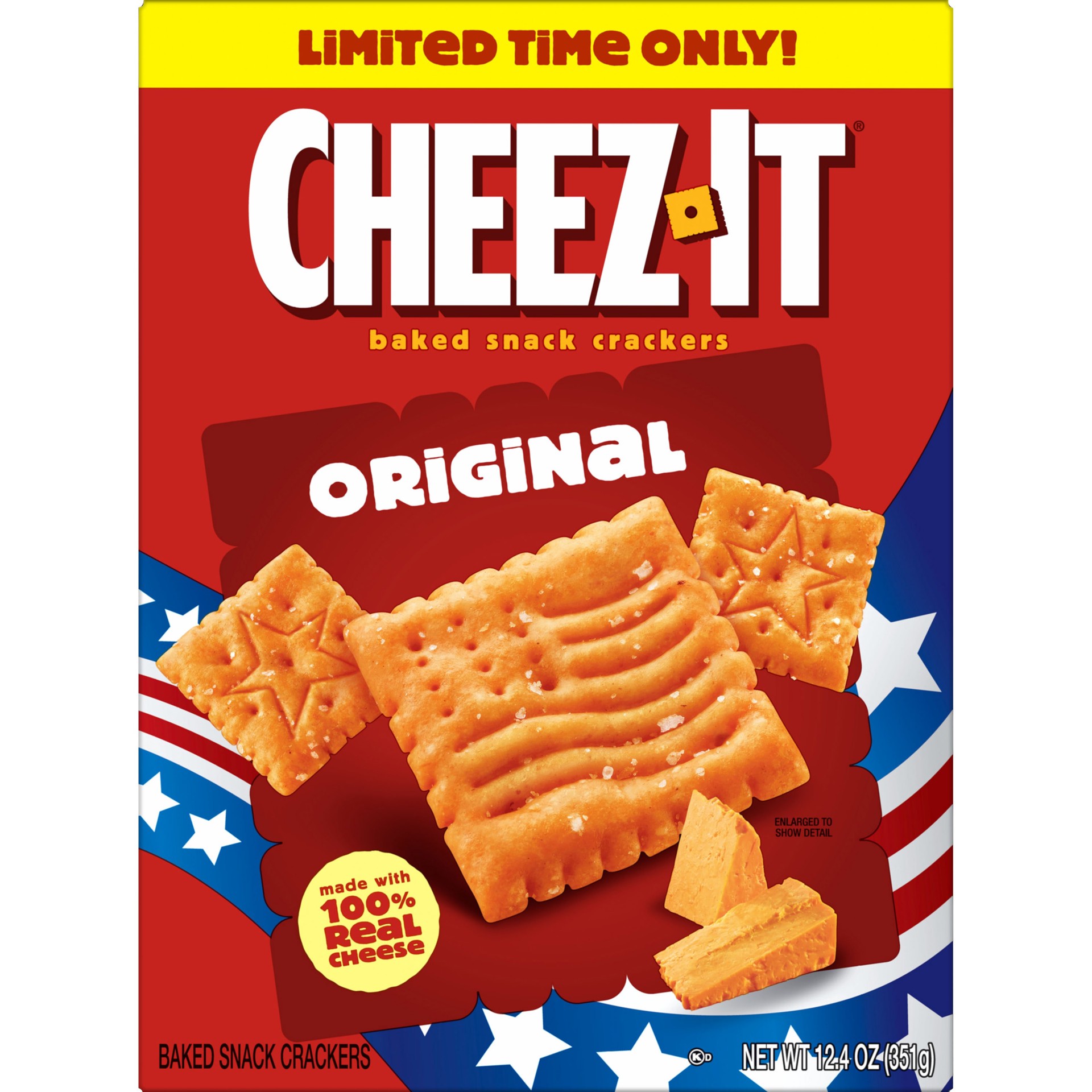 slide 3 of 8, Cheez-It Baked Snack Crackers, July 4th Snacks, Kids Snacks, Original, 12.4oz Box, 1 Box, 12.40 oz