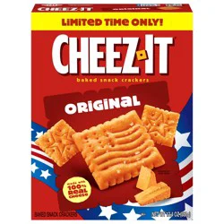 Cheez-It Baked Snack Crackers, July 4th Snacks, Kids Snacks, Original, 12.4oz Box, 1 Box