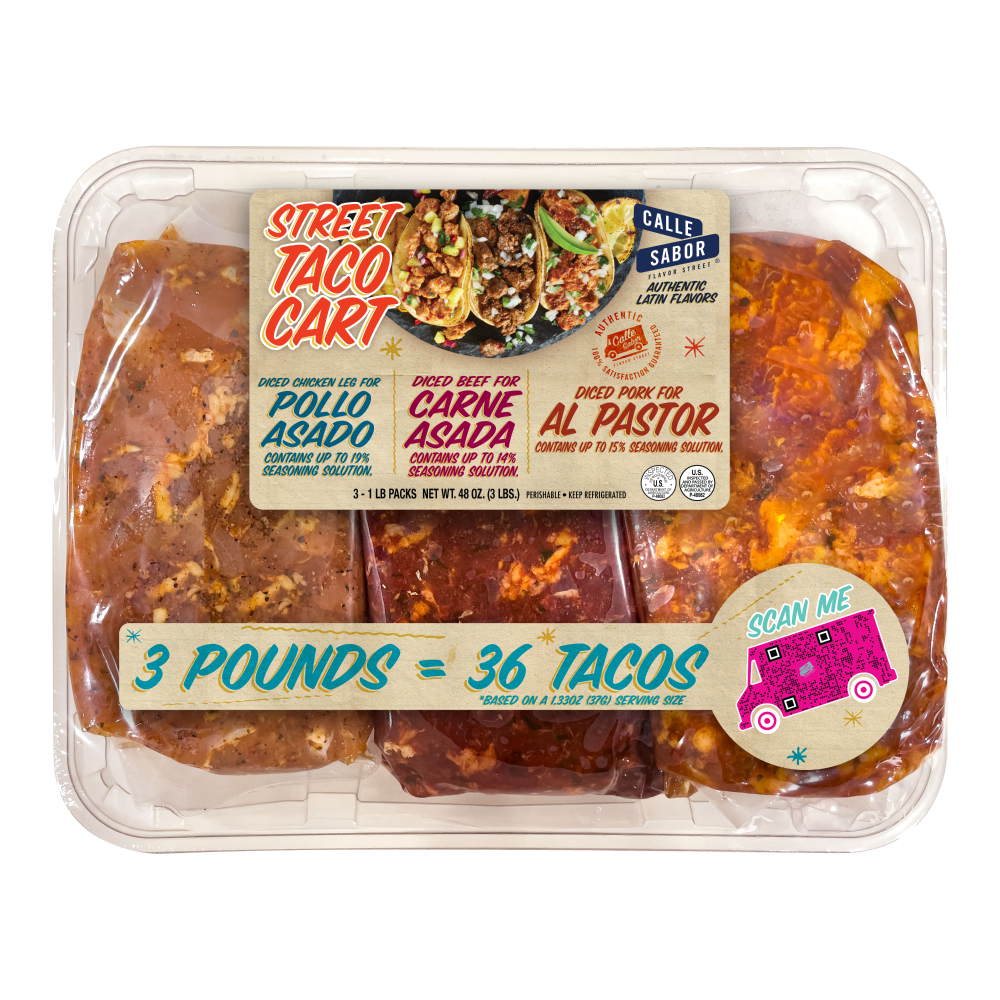 slide 1 of 1, Calle Sabor Street Taco Cart, 3 lb