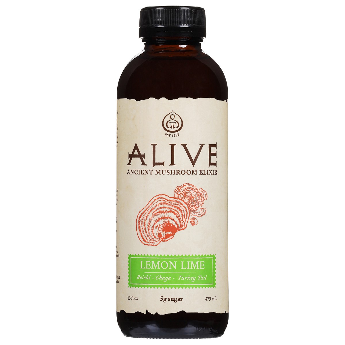 slide 1 of 4, GT's Alive Ancient Lemon Lime Mushroom Elixir 16 fl oz, 16 fl oz