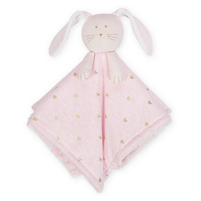 slide 1 of 2, Just Born Sparkle Bunny Security Blanket - Pink, 1 ct