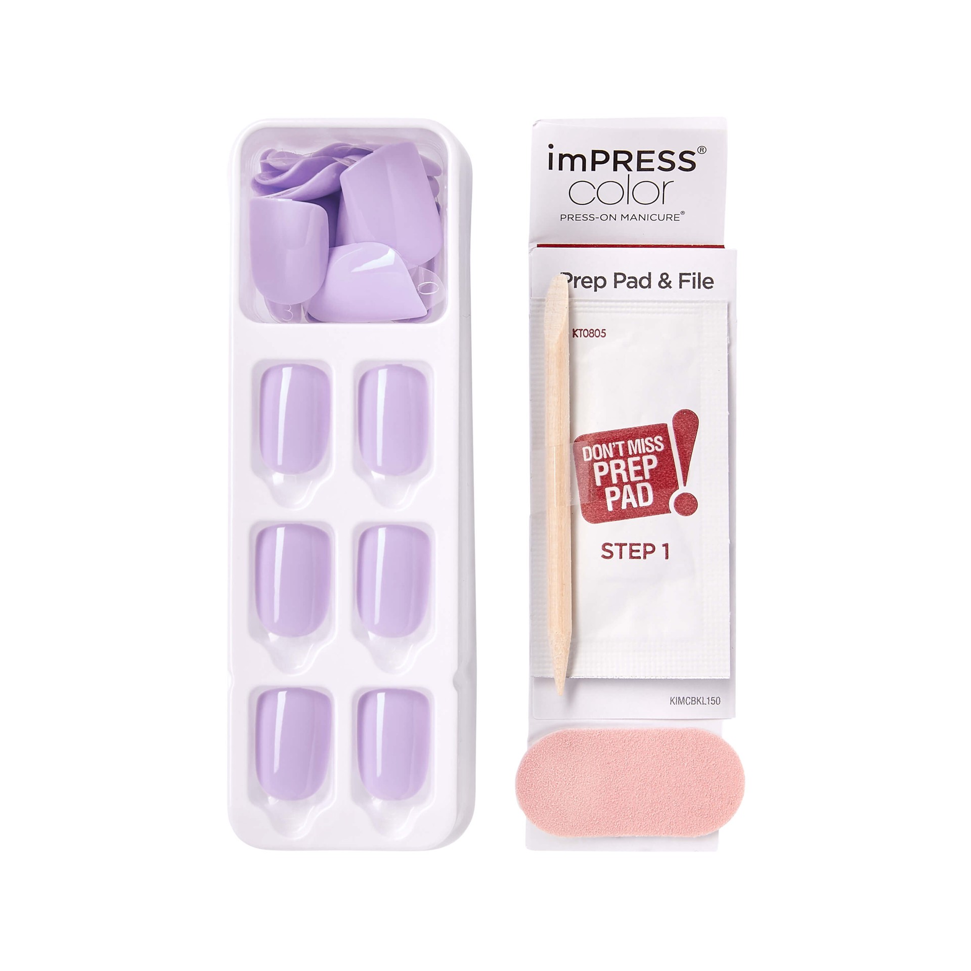 slide 5 of 5, imPRESS Color Press-on Nails, Picture Purplect, Short, 1 ct