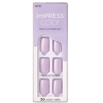 slide 1 of 5, imPRESS Color Press-on Nails, Picture Purplect, Short, 1 ct