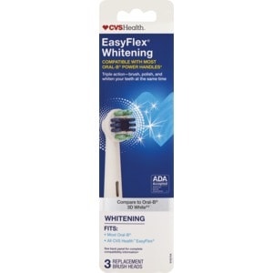slide 1 of 1, Cvs Health Easyflex Whitening Replacement Brush Heads, 3 Count, 1 ct
