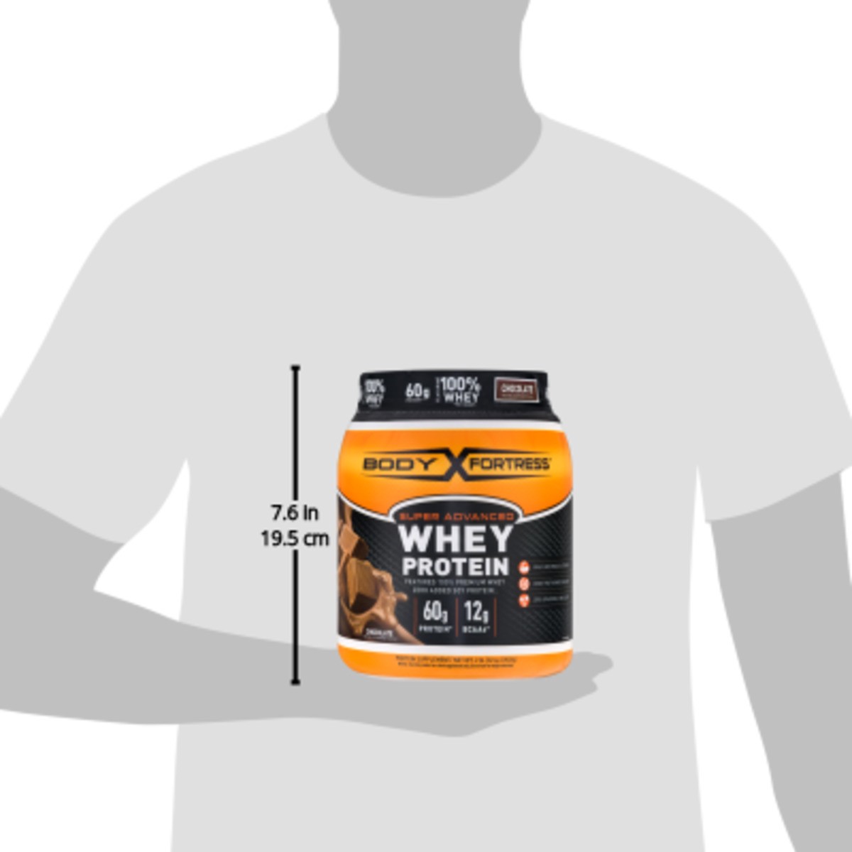 slide 3 of 9, Body Fortress Super Advanced Chocolate Whey Protein, 2 lb