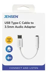 RCA Jensen USB-C to 3.5MM Audio Adapter