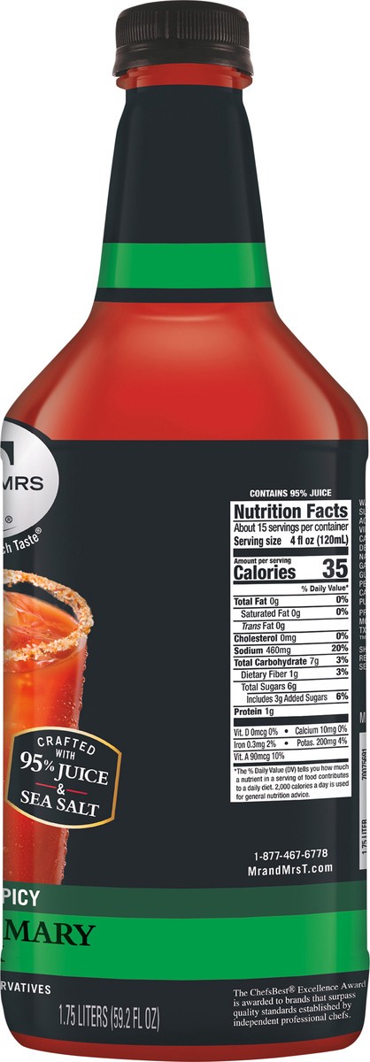 slide 9 of 12, Mr & Mrs T Bold & Spicy Bloody Mary Mix 59.2 fl oz, 59.2 fl oz