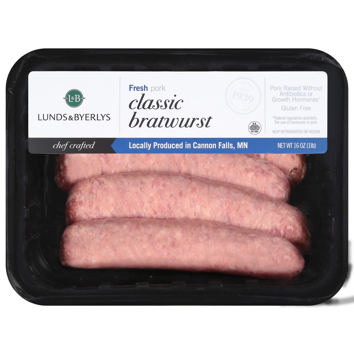 slide 1 of 9, Lunds & Byerlys Classic Fresh Pork Bratwurst 16 oz, 16 oz