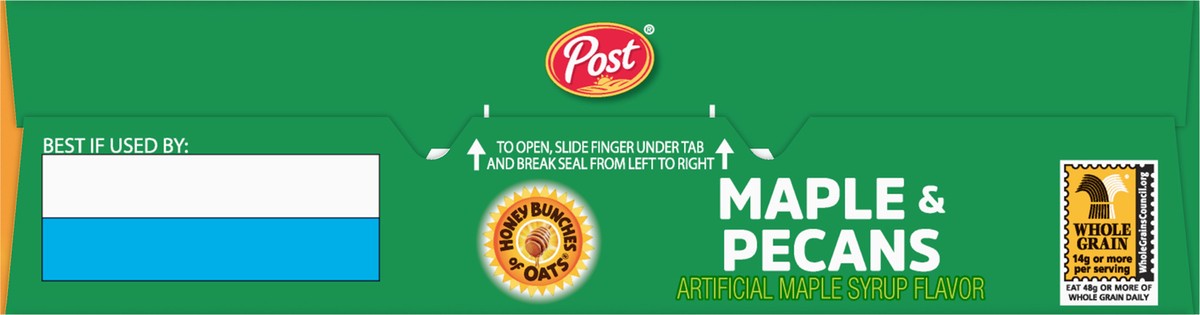 slide 4 of 8, Post Honey Bunches of Oats Maple and Pecans Breakfast Cereal, 12 OZ Box, 12 oz