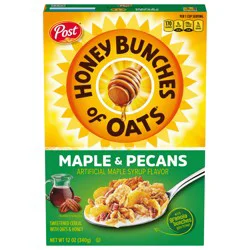 Post Honey Bunches of Oats Maple and Pecans Breakfast Cereal, 12 OZ Box