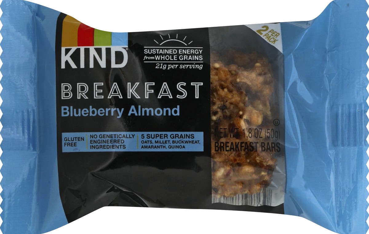 slide 5 of 5, KIND Blueberry Almond Breakfast Bar, 1 ct