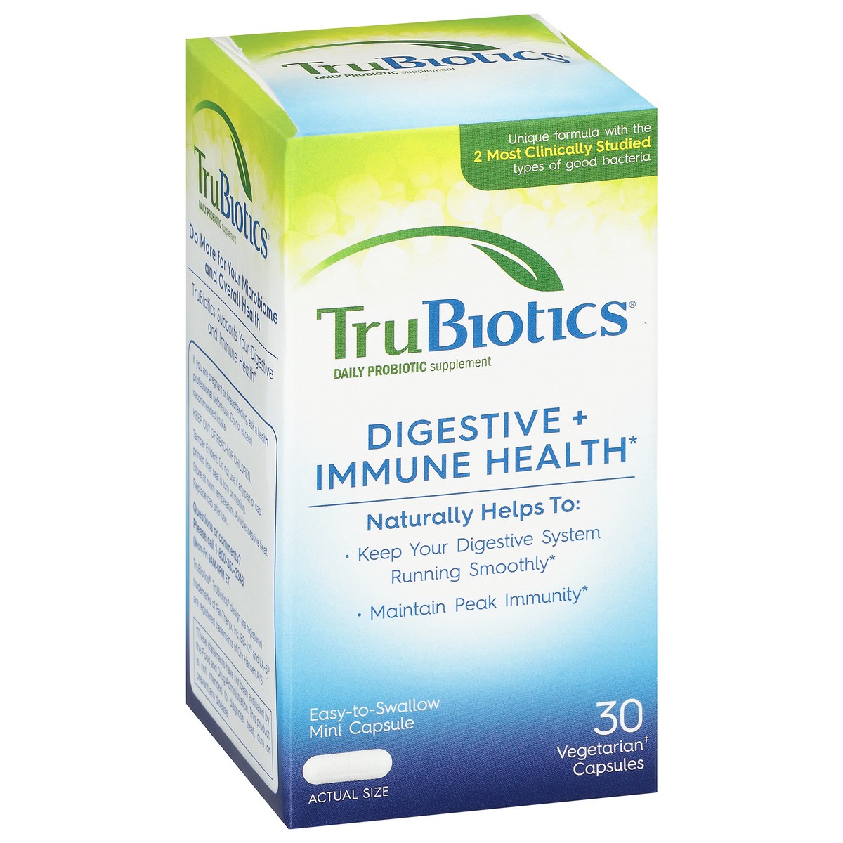slide 5 of 9, TruBiotics Digestive + Immune Health 30 Vegetarian Capsules, 30 ct