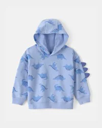 Carters Toddler Boy Dinosaur French Terry Hoodie - Blue Blue 3T