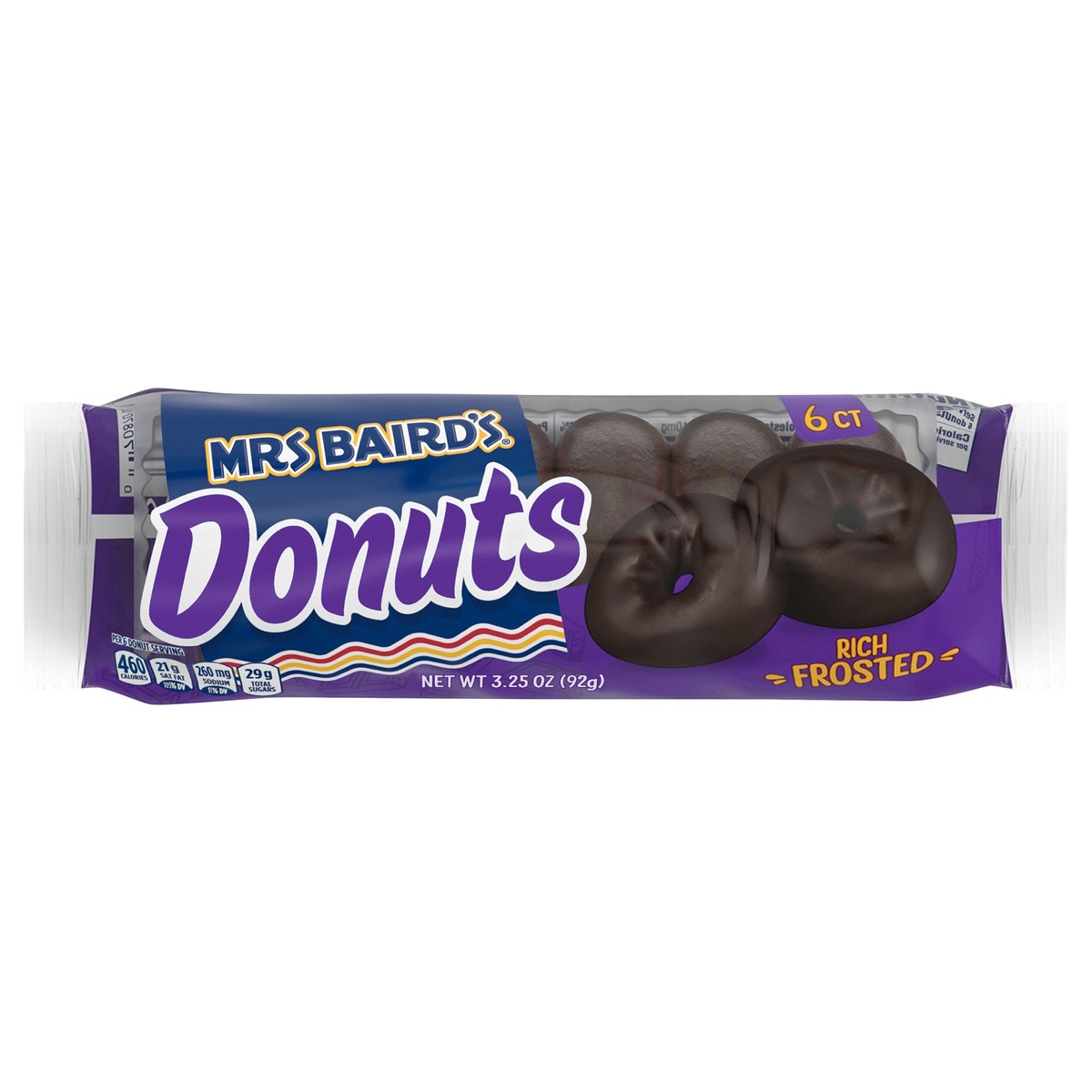 slide 1 of 7, Mrs. Baird's Rich Frosted (Individual) Mini Donuts, 6 count, 3.25 oz, 6 ct