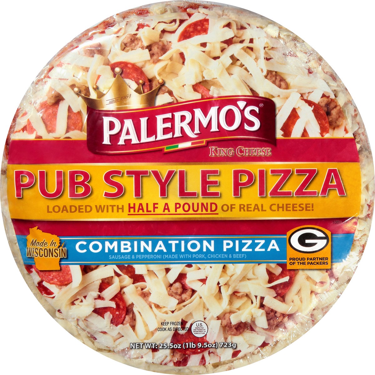 slide 12 of 12, Palermo's Pub Style King Cheese Combination Pizza 25.5 oz, 25.5 oz