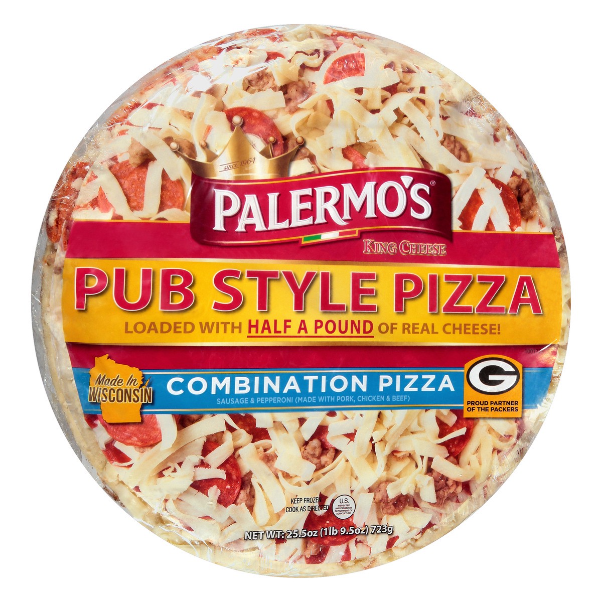 slide 6 of 12, Palermo's Pub Style King Cheese Combination Pizza 25.5 oz, 25.5 oz