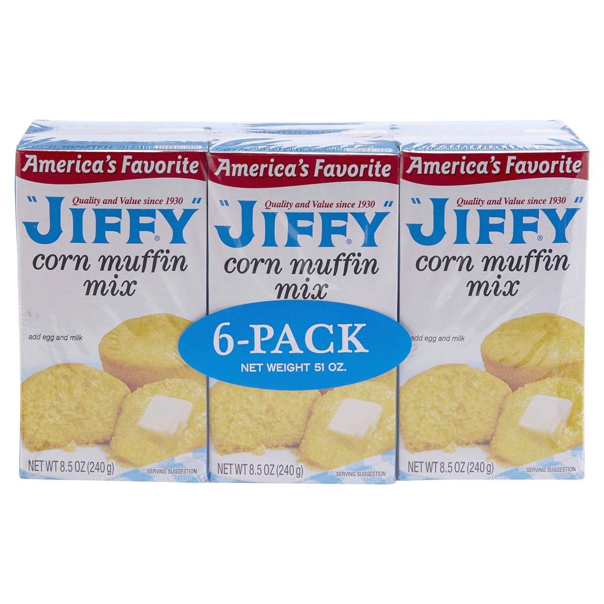 slide 1 of 6, Jiffy Corn Muffin Mix Multipack, 51 oz