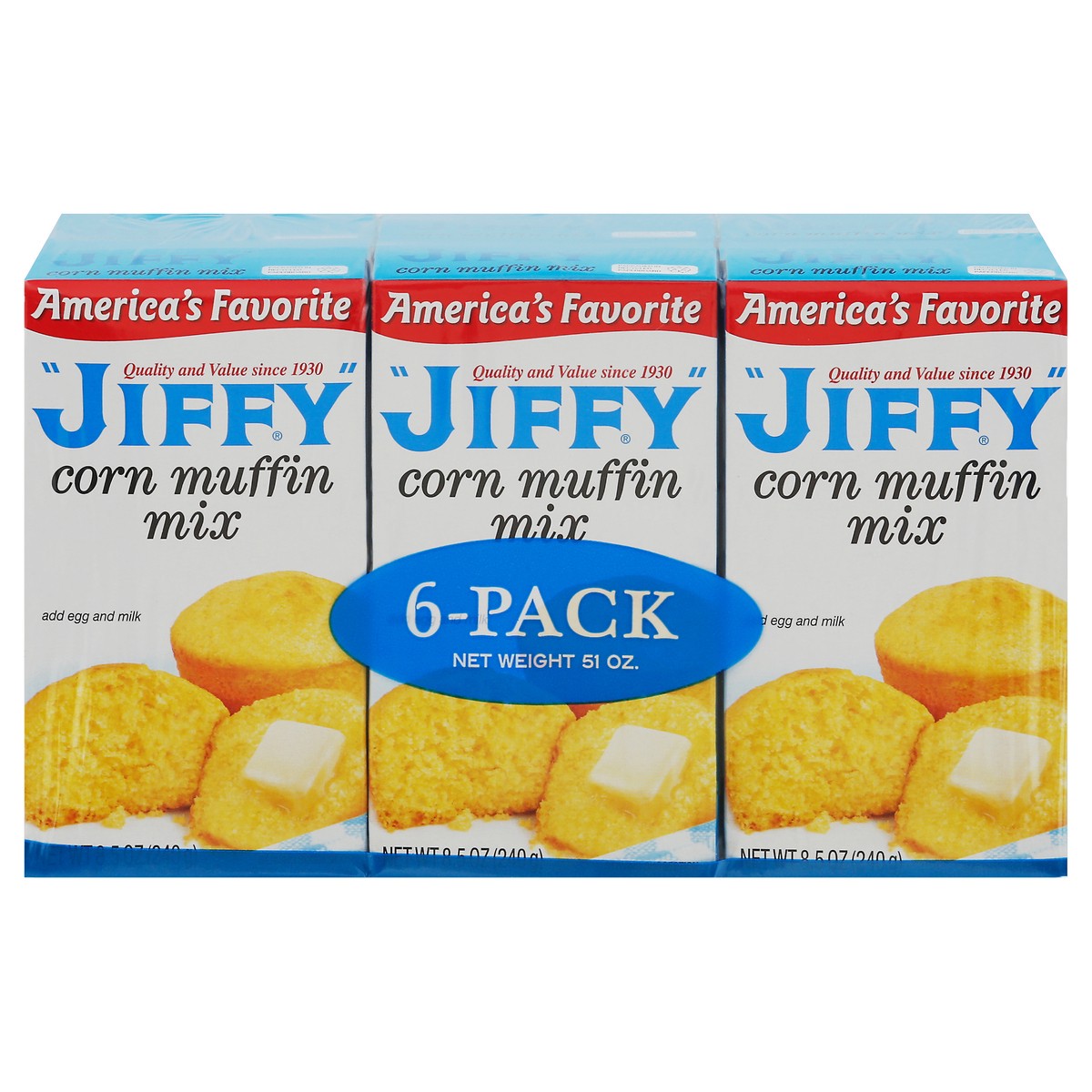 slide 1 of 9, Jiffy Corn Muffin Mix 6 ea, 