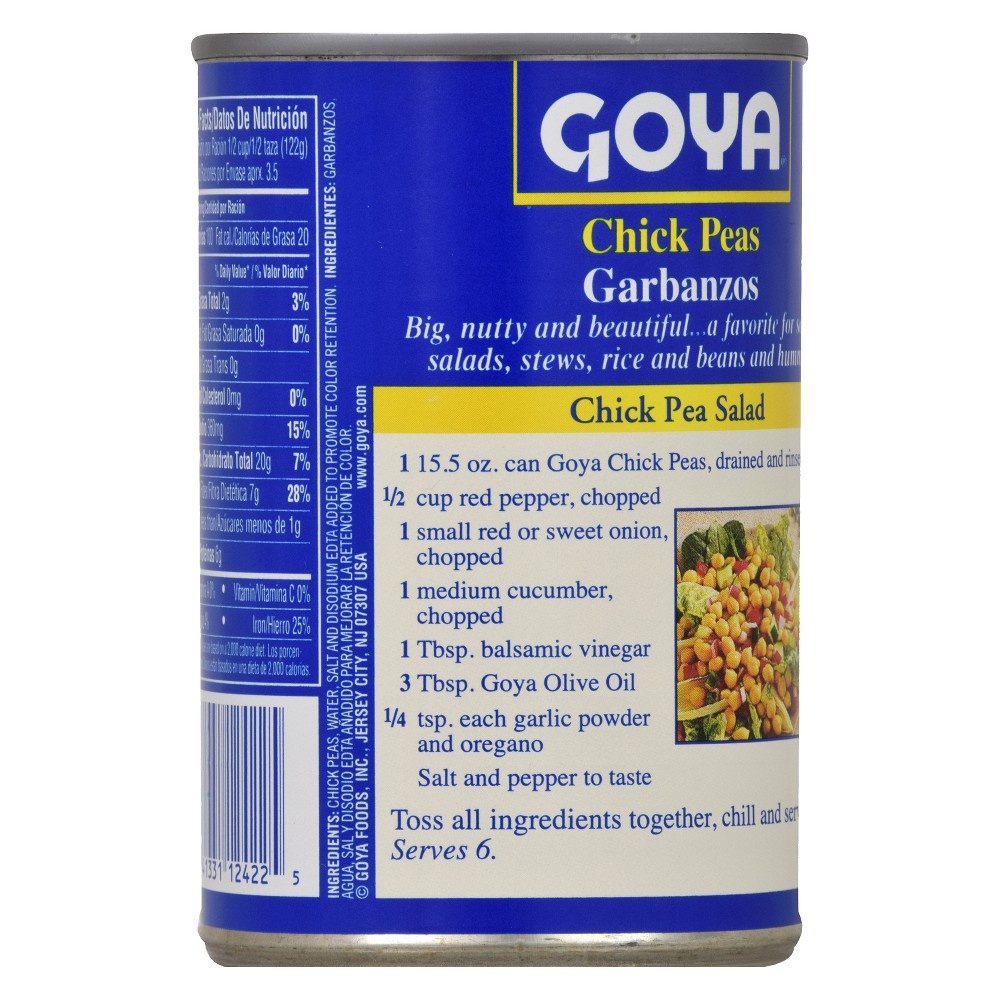 slide 3 of 7, Goya Chick Peas, 15.5 oz