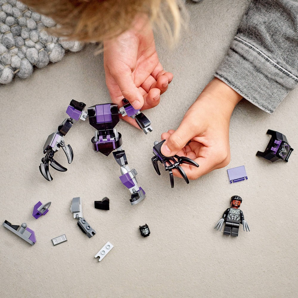 slide 2 of 6, Lego Marvel Avengers Black Panther Mech Armor Building Set, 124 ct