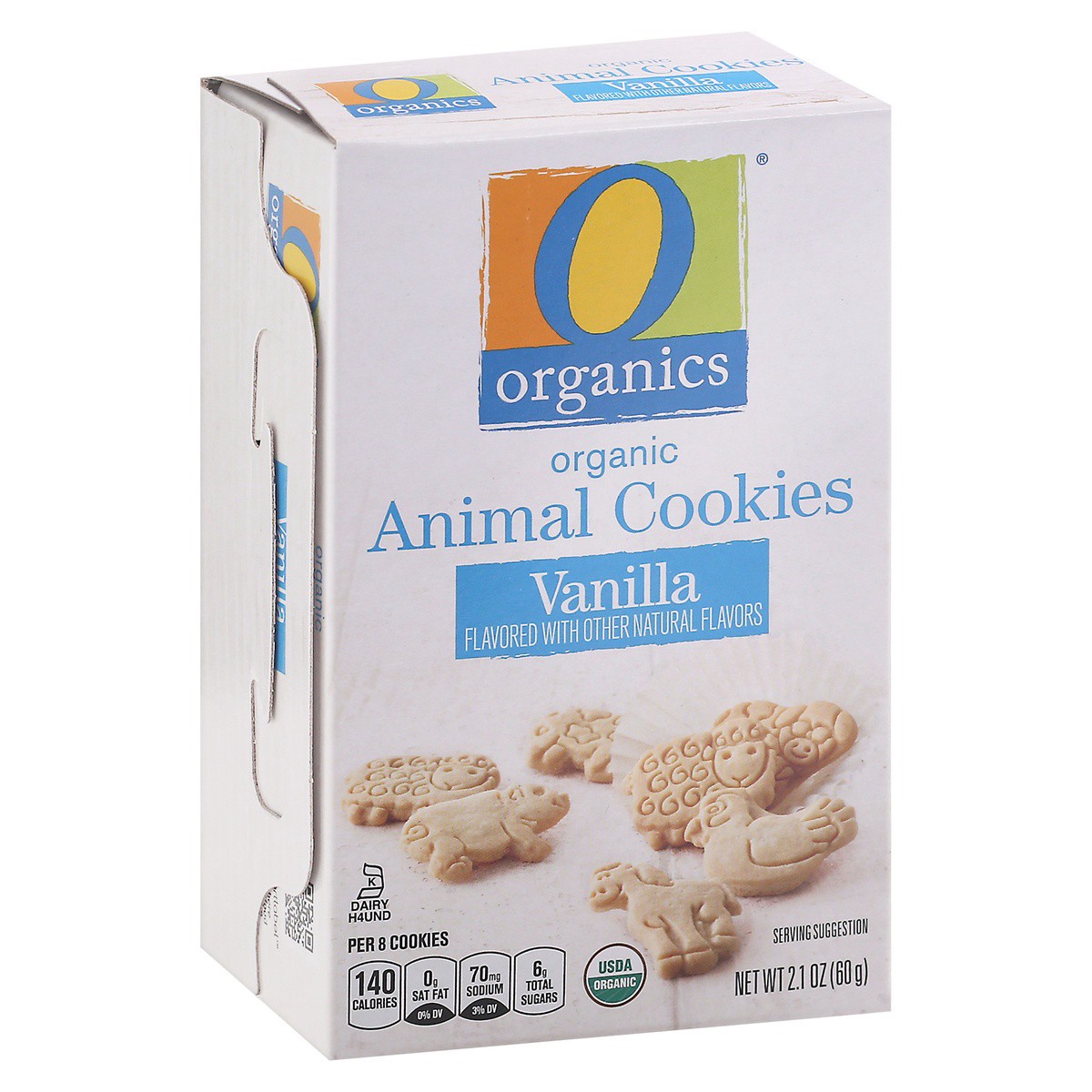 slide 7 of 9, O Organics Cookies Organic Animal Vanilla, 2.1 oz