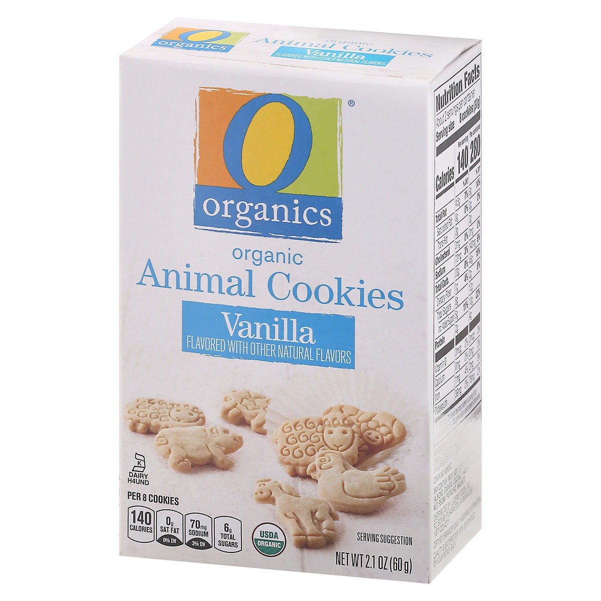slide 8 of 9, O Organics Cookies Organic Animal Vanilla, 2.1 oz