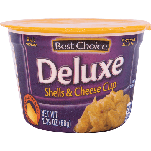 slide 1 of 1, Best Choice Deluxe Shells And Cheese Cup, 2.39 oz