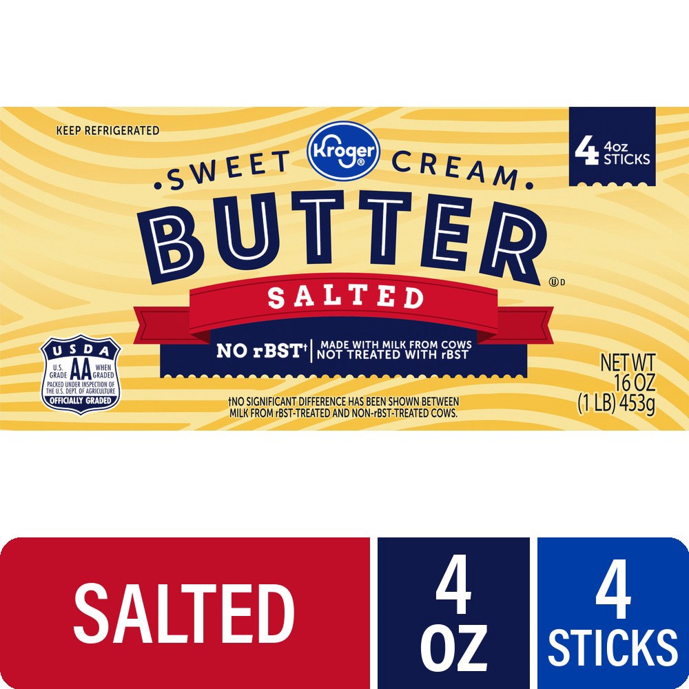 slide 1 of 5, Kroger Salted Butter, 16 oz