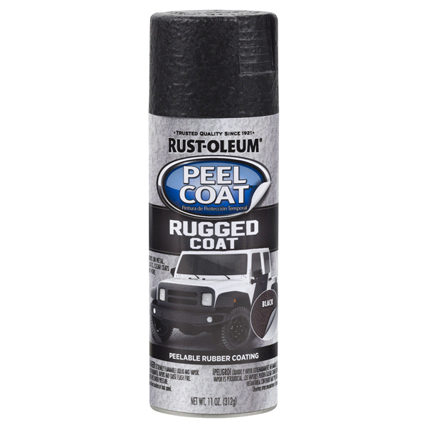 slide 1 of 1, Rust-Oleum Peel Coat Rugged Coat Spray Paint - 311281, Black, 11 oz