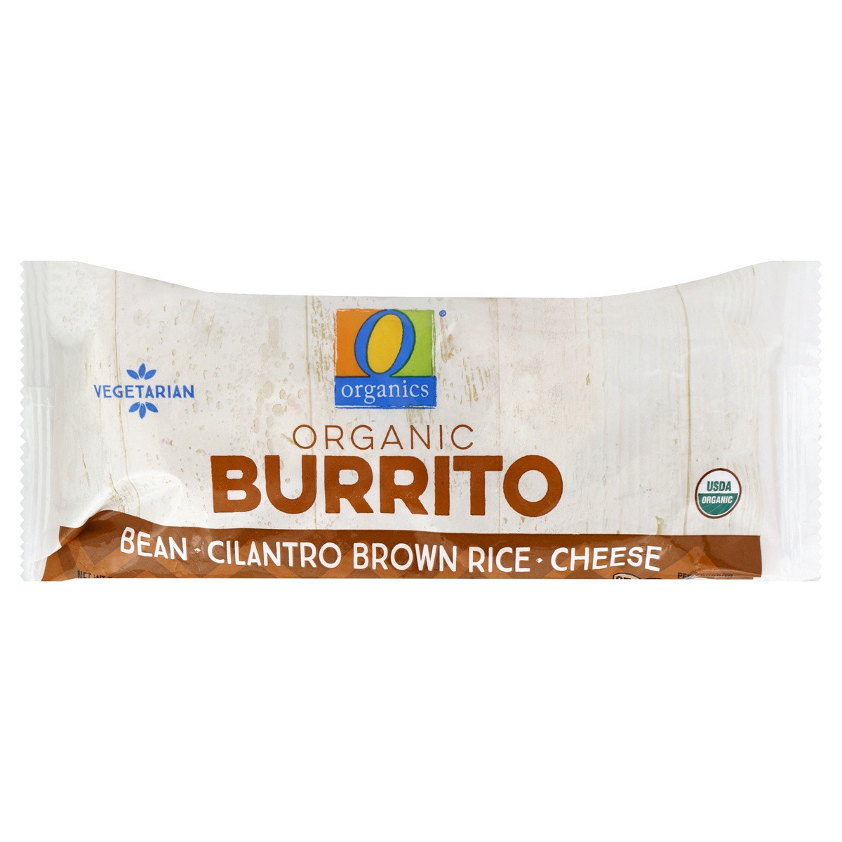 slide 1 of 5, O Organics Burrito Bean Cilantro Rice Cheese, 5 oz