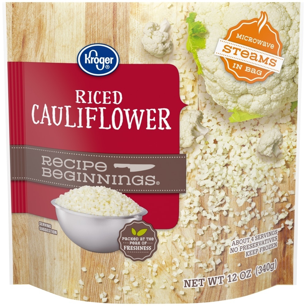 slide 1 of 1, Kroger Riced Cauliflower, 12 oz