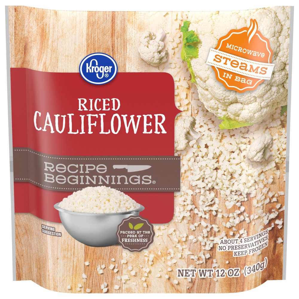 slide 1 of 2, Kroger Riced Cauliflower, 12 oz