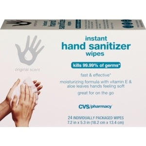 slide 1 of 1, CVS Health Hand Sanitizing Wipe Packets, 24 ct