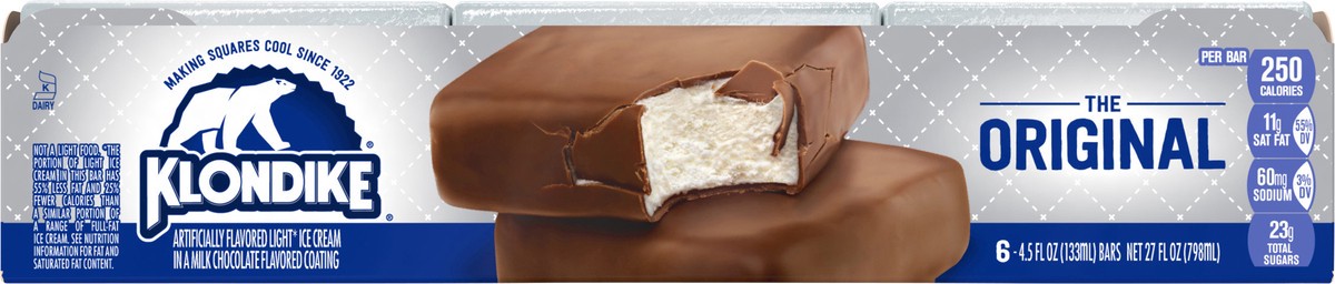 slide 2 of 3, Klondike Ice Cream Bars Original, 4.5 fl oz, 6 Count, 4.50 fl oz
